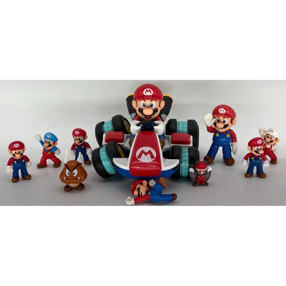 Super Mario Kart Toy Lot Mario Figures Goomba Mixed Set Nintendo Accessories 973